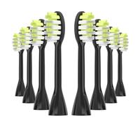 eufeifeiegds Lot de 8 têtes de brosse à dents de rechange for brosses à dents électriques des séries HY1100/HY1200, soins bucco-dentaires ips(schwarz)