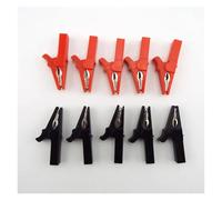 eufeifeiegds Pince crocodile 55 mm, pince crocodile, pince crocodile, pince crocodile, bricolage, sonde de test, couleur noire et rouge, câble de prise, pinces électriques isolées wefeiegds(5 red 5 bl