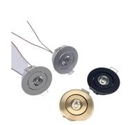 eufeifeiegds Spot LED encastré au plafond 3W 12V DC 24V, mini spot for DJ et bricolage, diamètre de perçage 40-45mm, panneau for meuble(Warm White,Silver,DC24V)