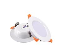 eufeifeiegds Spot LED encastré rond 5 W, 7, 9, 12, 220 V, 230, 240, éclairage intérieur, blanc chaud(Warm White 3000K,WHITE FINISH_12W (105-125MM HOLE))