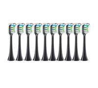 eufeifeiegds Têtes de brosse de rechange for brosse à dents électrique X3 X5 V1 X3U, 5 à 10 pièces, emballage scellé(10 balck)