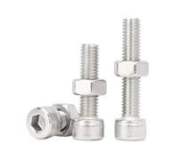 eufeifeiegds Vis à capuchon en acier inoxydable A4 316, boulons tête creuse Allen et écrous hexagonaux complets, ensemble combiné M2 .5 M3 M4 M5 M6 M8 wefeiegds(110mm,M8(2sets))