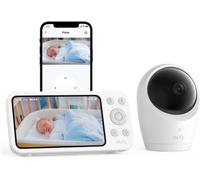 eufy Baby Monitor E20 with 2K HD Camera, 5'' 720p Display, Hybrid Wi-FI and No Wi-FI Connection, App and Monitor Control, Pan-Tilt, 4× Zoom, Portable Camera with Built-in Battery, ANR, Smart Alerts