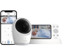eufy Babyphone vidéo E21 avec caméra, 4K UHD, écran 5 pouces (720p), mode Wi-Fi hybride, contrôle via application et appareil, fonction panoramique/inclinable, zoom 8x, caméra portable avec batterie