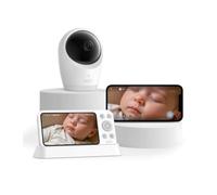 Eufy Babyphone vidéo E21 – Caméra 4K, Écran 5" , Wi‑Fi hybride, panoramique/inclinable, Zoom 8x