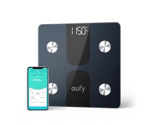 eufy C1 Pèse-personne électronique by Anker | Balance numérique avec Bluetooth, affichage LED, 12 mesures (poids/IMC/masse grasse/etc.) avec application Android/iOS