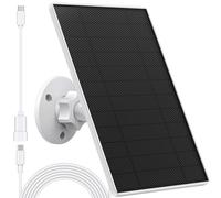 Eufy Chargeur de panneau solaire pour appareils photo Eufy, IP65 étanche USB-C et connecteur micro USB (blanc)