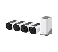 eufy Security Kit de 4 caméras eufyCam E40 (HomeBase 2), caméras de sécurité solaires sans Fil pour l’extérieur, 2K avec Panneau Solaire intégré, Vision Nocturne MaxColor, Configuration 4+1.