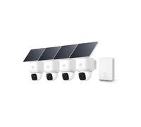 eufy eufyCam Solo E30 Lot de 4 caméras de Surveillance solaires avec HomeBase S280, pivotant à 360°, Suivi IA, qualité 2K, sans Fil, caméra de sécurité extérieure eufy