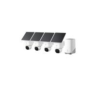eufy Kit de 4 caméras Security SoloCam E42 (HomeBase S380), caméra solaire 4K sans fil pour dehors, suivi IA, stroboscope, rotation et inclinaison, reconnaissance faciale, stockage local jusqu’à 14 TB