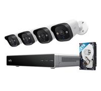Système de vidéosurveillance NVR PoE eufy E40, 4 caméras Bullet 4K, extérieur avec câble, 4K UHD, 122°, Vision Nocturne Couleur, 24/7, détection IA, Stroboscope, 8 canaux NVR, 2 to préinstallés