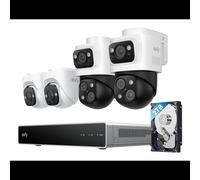 Eufy NVR Security System S4 Kit 4 Caméras IP Balle 16MP 3840x2160 PoE, Zoom Optique 8x, FOV 122°, Pan/Tilt, WiFi, Disque Dur 2To, IP67