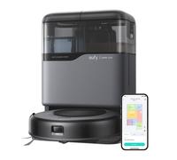 eufy Omni C20 Aspirateur robot avec station tout-en-un, vidage automatique, fonction de lavage et de séchage de voiture, 7 000 Pa, design 8,5 cm, fonction de lavage, verrouillage enfant