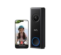 eufy Security Caméra de sonnette vidéo sans fil C30, appel vidéo en direct, 2K FHD, alimentée par piles, vue large 16:9, installation facile, détection humaine et de mouvement, compatible HomeBase