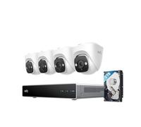 eufy Security, Caméra Surveillance PoE,Système de vidéosurveillance NVR PoE eufy E41, 4 caméras tourelles 4K, 122°,Vision Nocturne Couleur, 24/7,détection IA, Stroboscope,2 to préinstallés,4K UHD,