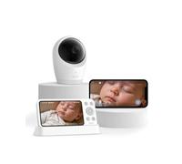 eufy Security E21 Ecoute-bébé E21 avec caméra 4K UHD, écran 720p de 12,7 cm, Wi-FI Hybride et sans Connexion Wi-FI, contrôle par Application et Moniteur, panoramique, Zoom 8X, caméra Portable avec