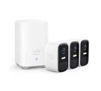Eufy Caméra de surveillance eufyCam S210 (2C) – Extérieur sans fil 1080p 180 j – Kit 3 caméras Blanc