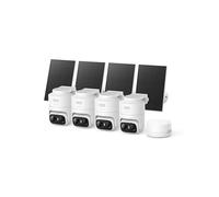 eufy Security eufyCam C37, kit de 4, caméra Surveillance WiFi extérieure sans Fil, Suivi IA motorisé à 360°, Solaire 2K, HomeBase Mini, Reconnaissance faciale, sans Frais, Vision Nocturne Couleur