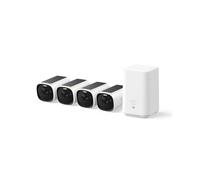 eufy Security Kit de 4 caméras eufyCam E40 (HomeBase 2), caméras de sécurité solaires sans Fil pour l’extérieur, 2K avec Panneau Solaire intégré, Vision Nocturne MaxColor, Configuration 4+1.