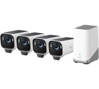 eufy Security eufyCam S3 Pro Kit de 4 caméras solaires d'extérieur sans fil avec panneau solaire, vision nocturne en couleur, 4K, Forever Power 2.0, reconnaissance faciale AI, stockage local