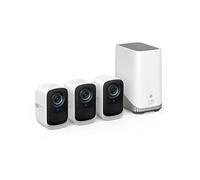 eufy Security eufyCam S300(eufyCam 3C), Camera Surveillance WiFi exterieure sans Fil, Résolution 4K, Vision Nocturne Couleur, Pas de Frais Mensuels, Nécessite HomeBase 3, 3+1