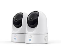 eufy Security Indoor Cam 2K Pan & Tilt Camera Surveillance WiFi, 2-Pack, caméra intérieure, Détection des Humains et Animaux par l'IA, Assistants Vocaux, Carte microSD Requise