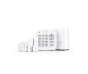 eufy Security Kit Alarme Domestique 5 Pièces, Sécurité Domestique, Clavier, Détecteur de Mouvement, 2 Capteurs d'Entrée, Système d'alarme Domestique, Contrôle Via APP