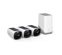 eufy Security S330 eufyCam 3 Kit de caméra de sécurité extérieure sans fil, caméra 4K avec panneau solaire intégré, Forever Power, reconnaissance faciale AI, stockage local extensible jusqu'à 16 To