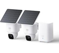 eufy eufyCam Solo E30 Lot de 2 caméras de Surveillance solaires avec HomeBase S280, pivotant à 360°, Suivi IA, qualité 2K, sans Fil, caméra de sécurité extérieure eufy