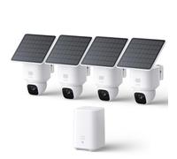 eufy Security SoloCam E30 Kit de 4 caméras de sécurité sans Fil pour l'extérieur, caméra Solaire d'extérieur sans Fil, panoramique à 360°, Suivi AI, clarté 2K, Pas de Frais mensuels, Stockage Local
