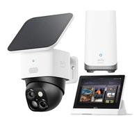 eufy Security SoloCamS340 Caméra de Sécurité Solaire avec Smart Display E10 et HomeBase S380, eufy Edge Security Center, Stockage Local Extensible Jusqu’à 16 to, sans abonnement