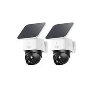 eufy Security SoloCamS340 caméra de sécurité Solaire,Camera Surveillance WiFi exterieure sans Fil,Surveillance 360° 3K,sans Angle Mort, Wi-FI 2,4 GHz, sans Frais mensuels, Compatible HomeBase 3, 2pack