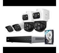Eufy Security System S4 : Caméra IP Balle 16MP 3840x2160 PoE Int/Ext IP67, FOV 122°, Zoom 8x/5x, Pan/Tilt 360°/70°, NVR 2To, WiFi/Ethernet, Kit 4 caméras.
