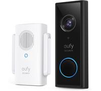 eufy Security Sonnette sans Fil Extérieur Étanche avec Caméra et Batterie, Résolution HD 2K, Aucun Frais mensuel, IA intégrée pour la détection des Personnes, Son bidirectionnel, Installation Facile