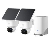 eufy Security Kit de 2 caméras SoloCam E42 (HomeBase S380), caméra Solaire 4K sans Fil pour Dehors, Suivi IA, Stroboscope,Camera Surveillance WiFi, Reconnaissance faciale,Stockage Local Jusqu’à 14 TB