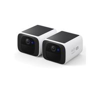 Eufy SoloCam S220 Pack 2 Caméras IP Cube Int/Ext Sans Fil, Montage Plafond/Mur, FOV 135°, IR, Mémoire Interne 8Go, IP67, Sirène 75dB