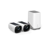 Eufy T88713W1 Kit Caméra de Sécurité IP Extérieure Sans Fil 4K UHD, Angle de Vue 135°, Vision Nocturne 7.5m, Audio 2-Voies, WiFi, Sirène 100dB, IP65/IP67