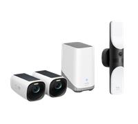 eufyCam S330 (eufyCam 3) + Applique murale filaire avec caméra intégrée S100 Blanc