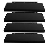 EUGAD 4 pièces Étagère Murale étagères suspendues en Bois,100x22,9x3,8cm Noir 0040QJ-4