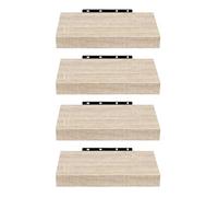 EUGAD 4 pièces Étagère Murale étagères suspendues en Bois,25x22,9x3,8cm Chêne Jaune, 0112QJ-4