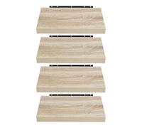 EUGAD 4 pièces Étagère Murale étagères suspendues en Bois,25x22,9x3,8cm Sonoma Chêne 0079QJ-4