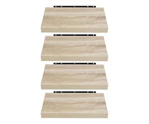 EUGAD 4 pièces Étagère Murale étagères suspendues en Bois,40x22,9x3,8cm Sonoma Chêne 0083QJ-4
