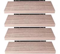 EUGAD 4 pièces Étagère Murale étagères suspendues en Bois,80x22,9x3,8cm Sonoma Chêne 0046QJ-4