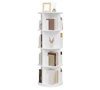 EUGAD Bibliothèque Rotative, à 4 Niveaux, Blanc