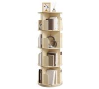 EUGAD Bibliothèque Rotative, à 4 Niveaux,Chêne Clair