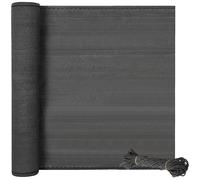 EUGAD Brise-Vue Renforcé en HDPE 1,5x10m avec Corde de 24m,Pare-Soleil Protection de la Vie privée du Balcon Protection Contre Le Vent la poussière Le Soleil Anthracite