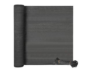 EUGAD Brise-Vue Renforcé en HDPE 1,5x10m avec Corde de 24m,Pare-Soleil Protection de la Vie privée du Balcon Protection Contre Le Vent la poussière Le Soleil Anthracite