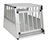 EUGAD Cage de transport pour chien en aluminium, Caisse de transport, Boîte de transport,Boîte de voyage, 69x54x51 cm, Blanc