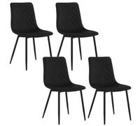 EUGAD Chaise Salle à Manger Lot de 4, Noir