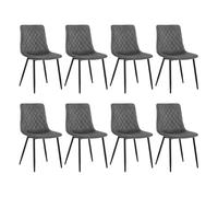EUGAD Chaise Salle à Manger Lot de 8, Gris Foncé
